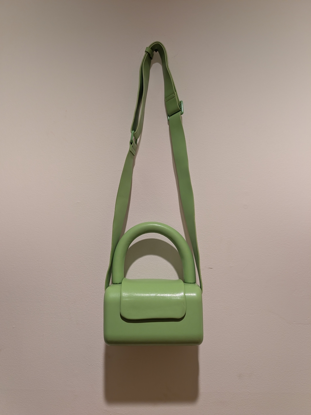 Pistachio Green Mini Bag Vegan Leather Y2K Crossbody Top Handle Purse